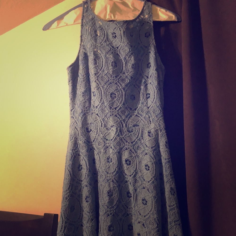 Baby blue fit and flare size 6 dress